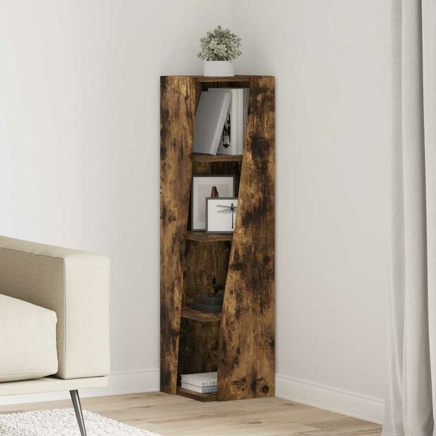 Hoekkast Wit 27,5x27x102cm Bewerkt hout 1