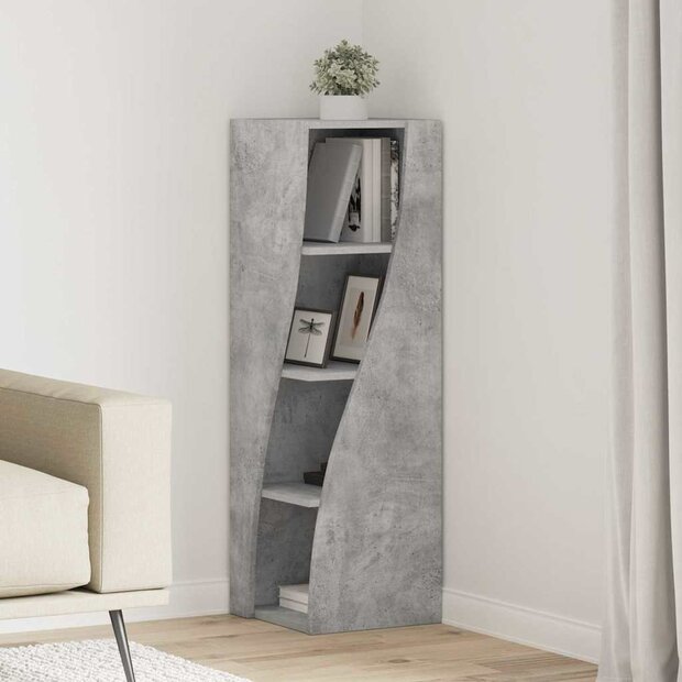 Hoekkast Wit 32x32x102cm Bewerkt hout 1