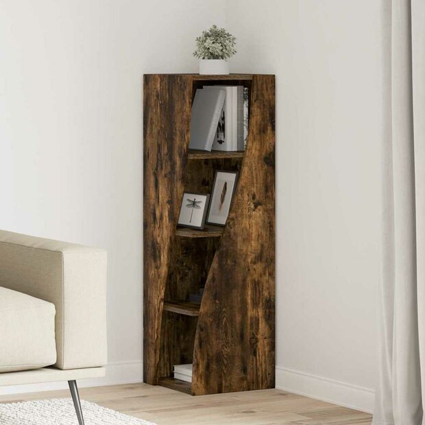 Hoekkast Wit 32x32x102cm Bewerkt hout 1