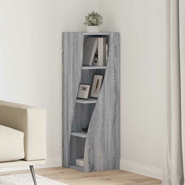 Hoekkast Wit 32x32x102cm Bewerkt hout 1