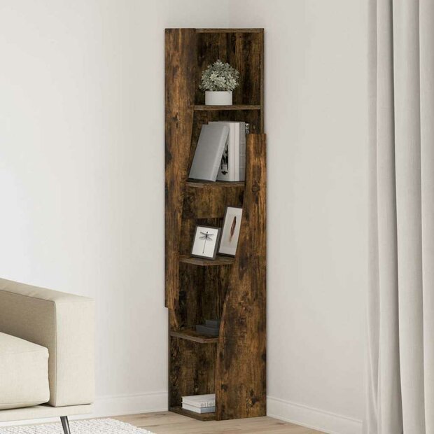 Hoekkast Wit 27,5x27x140cm Bewerkt hout 1