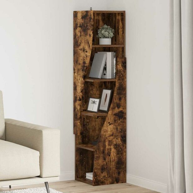 Hoekkast Wit 32x32x140cm Bewerkt hout 1