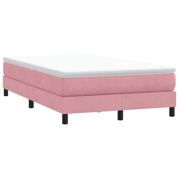 Boxspring zonder matras fluweel roze 120x210 cm 1