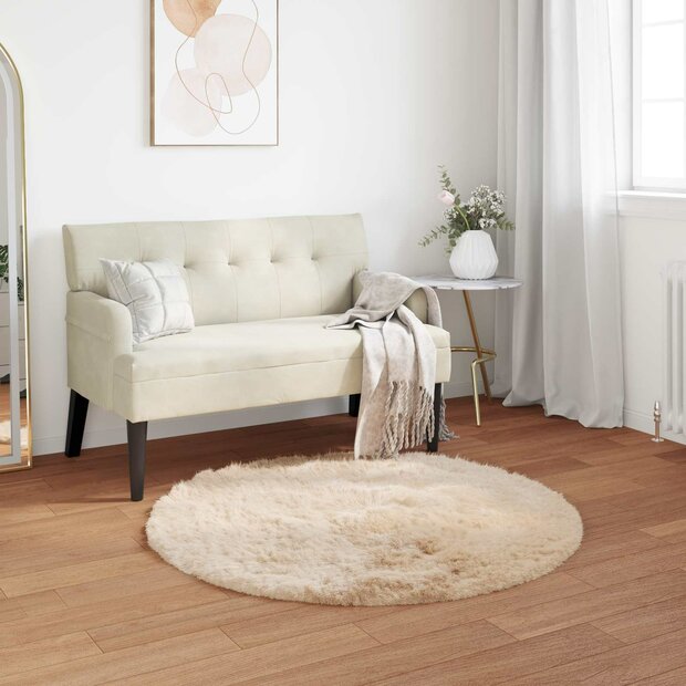 Nep Schapenvacht Tapijt Tafalla Beige &Oslash; 80 cm Polyester 1