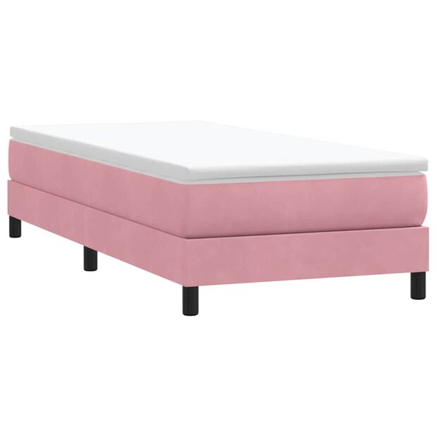 Boxspring zonder matras fluweel roze 90x210 cm 1