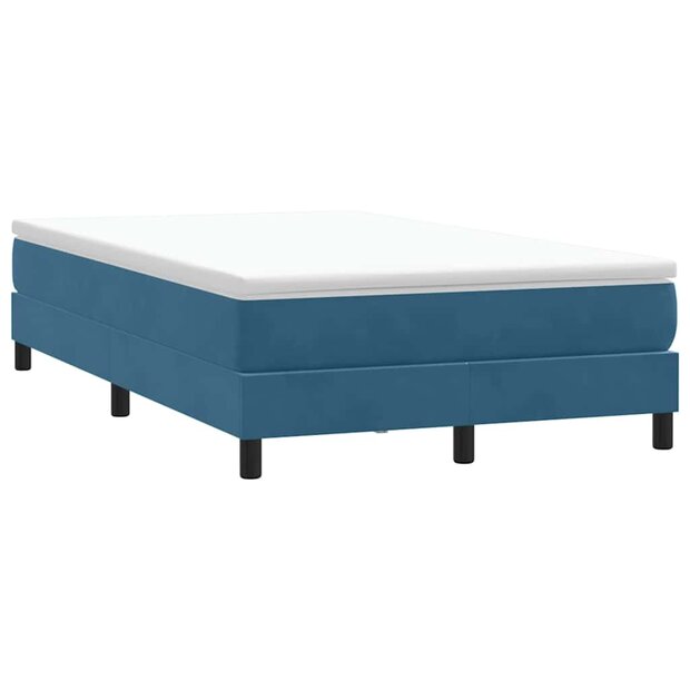 Boxspring zonder matras fluweel donkerblauw 120x210 cm 1