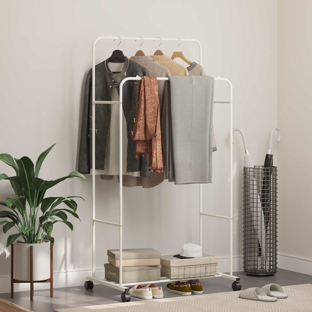 Kledingrek Effen Wit 1