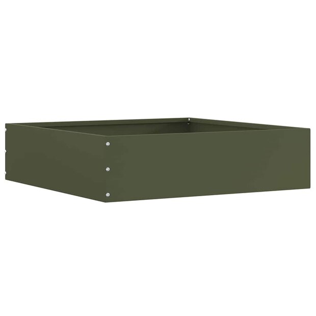 Tuinrand Olijfgroen 50 x 50 x 13 cm Staal 1