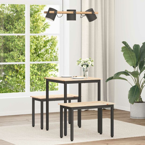 Eettafel Naturel 60 x 60 x 75 cm Massief grenenhout 1