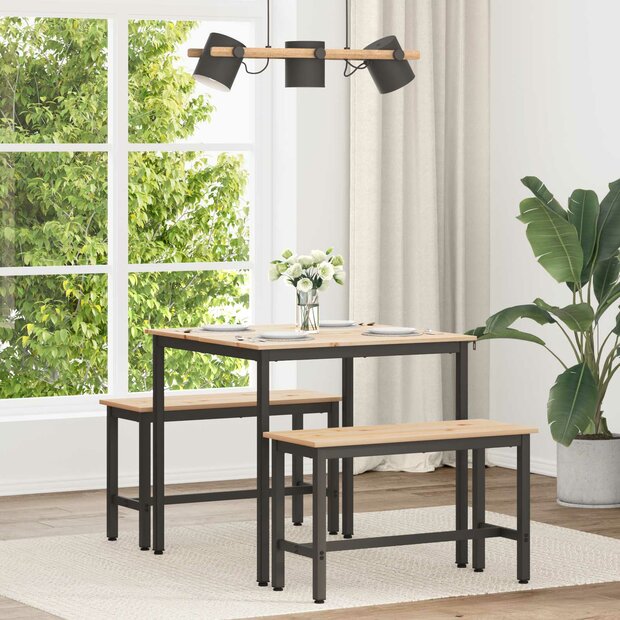 Eettafel Naturel 80 x 80 x 75 cm Massief grenenhout 1