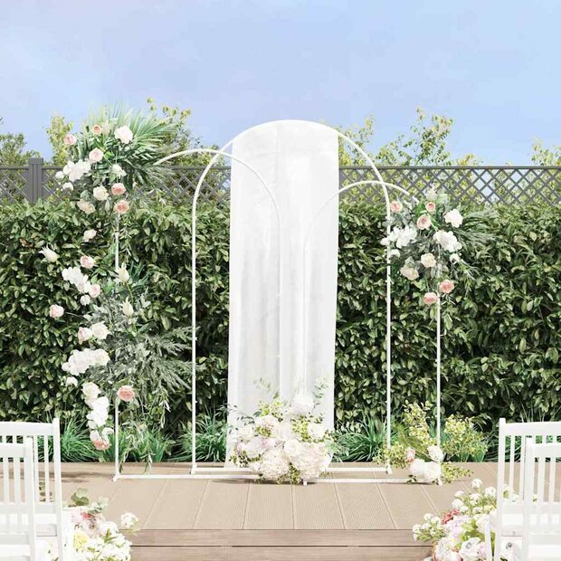 Trouwrand 3 pcs Wit Staal 1