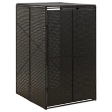 Containerberging Enkel 70X80X117 Cm Poly Rattan 1 container Zwart
