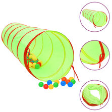 Kinderspeeltunnel met 250 ballen 175 cm polyester groen