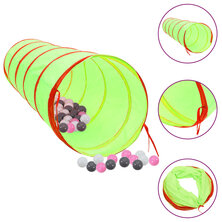 Kinderspeeltunnel Met 250 Ballen 75 Cm Polyester Groen 1 Meerkleurig 2