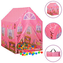 Kinderspeeltent met 250 ballen 69x94x104 cm roze