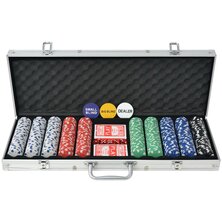 Pokerset Met Chips Aluminium 500 4