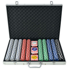 Pokerset Met Chips Aluminium 1000 4