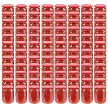 Jampotten Met Rode Deksels 230 Ml Glas 96 Rood