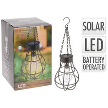 ProGarden Solarlamp peertje met 10 LED&apos;s metaal