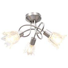 Plafondlamp Met Glazen Vormige Kappen 3Xe4 Transparant Tulp 1