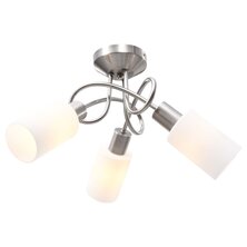 Plafondlamp Met Keramieke Vormige Kappen 3Xe4 Wit Cilinder 1