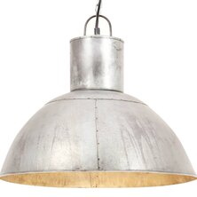 Hanglamp rond 25 W E27 48 cm zilverkleurig
