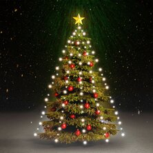 Kerstboomverlichting met 180 LED&apos;s koudwit net 180 cm