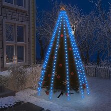 Kerstboomverlichting met 250 LED&apos;s blauw net 250 cm