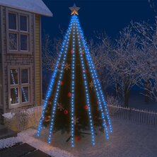 Kerstboomverlichting met 500 LED&apos;s blauw binnen/buiten 500 cm