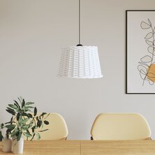 Plafondlampenkap &Oslash;40x26 cm wicker wit
