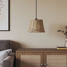 Plafondlampenkap &Oslash;20x15 cm wicker bruin