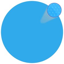 Solar zwembadfolie drijvend rond 250 cm PE blauw