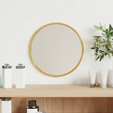 Wandspiegel rond &Oslash;20 cm goudkleurig