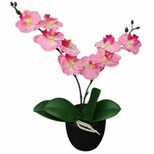 Kunstplant Orchidee Met Pot 1 30 cm Roze