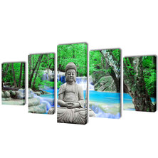 Canvas Muurdruk Set Buddha 200 X 100 Cm Boeddha