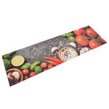 Keukenmat wasbaar groenteprint 45x150 cm fluweel