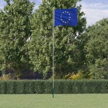 Vlag met vlaggenmast Europa 6,23 m aluminium