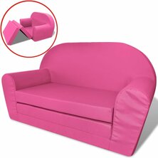Loungestoel Voor Kinderen Uitklapbaar Roze Effen roze