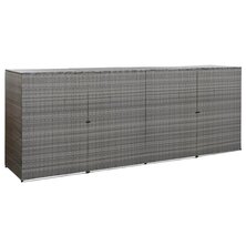 Containerberging Vierdubbel 305X78X120 Cm Poly Rattan 4 containers Antraciet