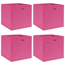 Opbergboxen 32X32X32 Cm Stof Roze 4 Roze zonder deksels