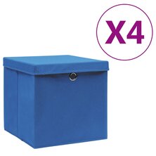 Opbergboxen Met Deksel 28X28X28 Cm Blauw 4 Blauw met deksels