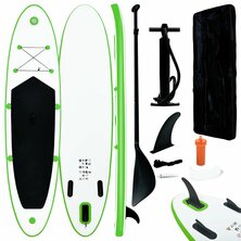 Stand Up Paddleboardset Opblaasbaar En Wit 360 x 81 x 10 cm Groen