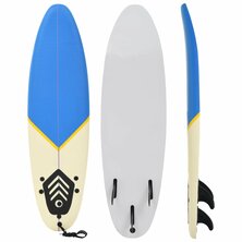 Surfplank 170 cm blauw en cr&egrave;me