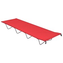Campingbed 80X60X9 Cm Oxford Stof En Staal 1 Rood