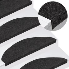 Trapmatten zelfklevend 15 st 65x22,5x3,5 cm zwart