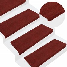 Trapmatten zelfklevend 15 st 65x24,5x3,5 cm rood