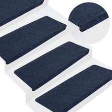 Trapmatten zelfklevend 15 st 65x24,5x3,5 cm blauw