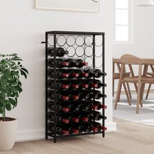 Wijnrek Voor 45 Flessen Smeedijzer Zwart 54 x 18 x 100 cm