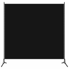 Kamerscherm Met Paneel 175 x 180 cm Zwart
