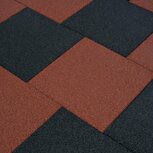 Valtegel 6 st 50x50x3 cm rubber rood Valtegel 6 st 50x50x3 cm rubber rood